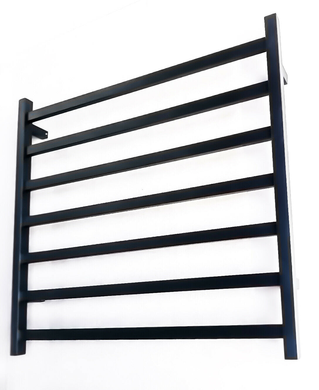 Matte black towel 2025 ladder non heated