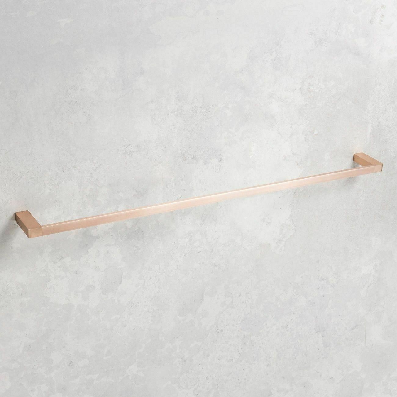 Single TOWEL RAIL HOLDER 850 mm RACK solid brass Brushed rose gold copper New