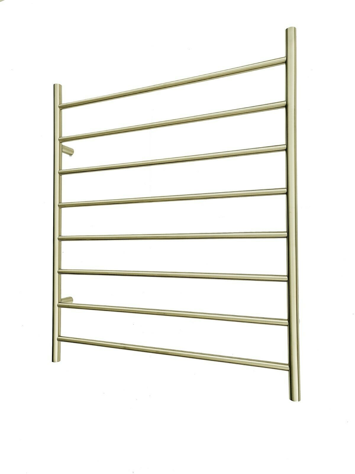 Brushed Brass Gold Non Heated Towel Rail rack Ladder round 850 mm wide 8 bar